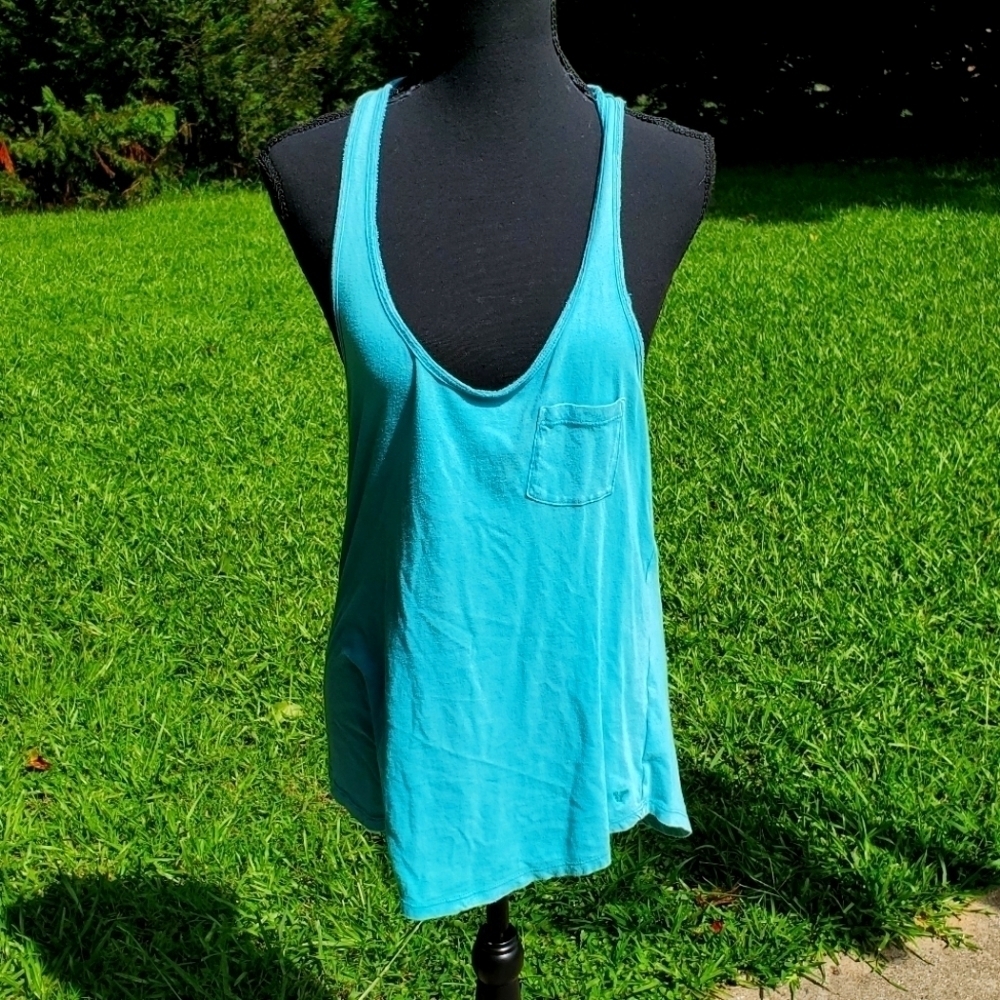 Aeo Teal Racerback Tanktop Medium Euc